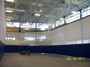 Another view of divider curtains at SUNY in Utica, NY